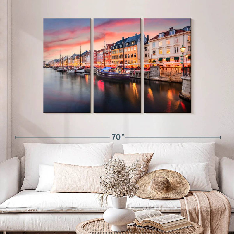 Sebbie Nyhavn, canal de Copenhague, H 32 po x l 50 po