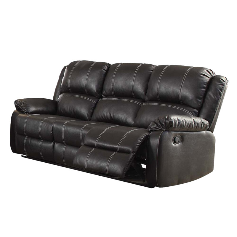 Canapé moderne inclinable synthétique Sofazuriel, Noir