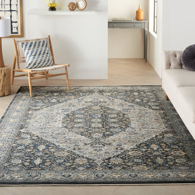 Tapis gris tissé à la machine Pinette
