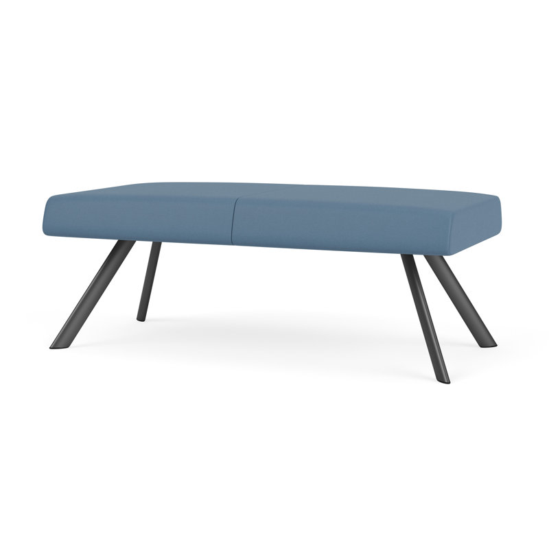 Banc de réception Willow, Gris anthracite, Open House Quarry Blue - Tissu uni