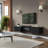 Desmone 71'' Wide Floating TV Stand for TVs up to 80'', Wall-Mounted Media Console, Black Wood Grain-111925897-86898963