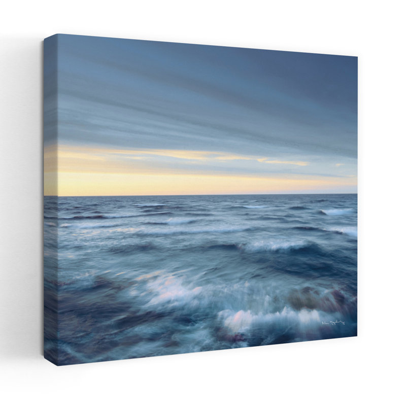 Vagues du lac Supérieur, marine, art de la nature tranquille et côtier, H 24 po x l 24 po
