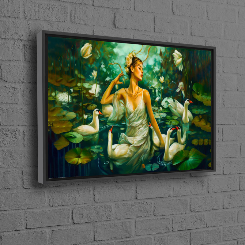 Print on Canvas, 50 cm H x 70 cm W, Framed Print without Mat, Black