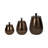 Set Of 3 7/9/11" Tiziano Bronze Jars