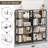 5-Tier Industrial Bookshelf, Rustic Brown Tall Bookcase with Open Wood & Metal Design - Vintage Storage Organizer for Books, CDs, Movies, Multi-Purpose Shelf for Living Room, Bedroom, Home Office-1385606792