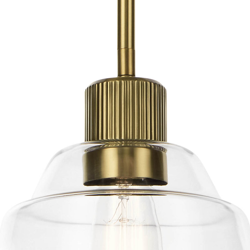 Aneria 1 - Light Single Pendant, Brushed Natural Brass