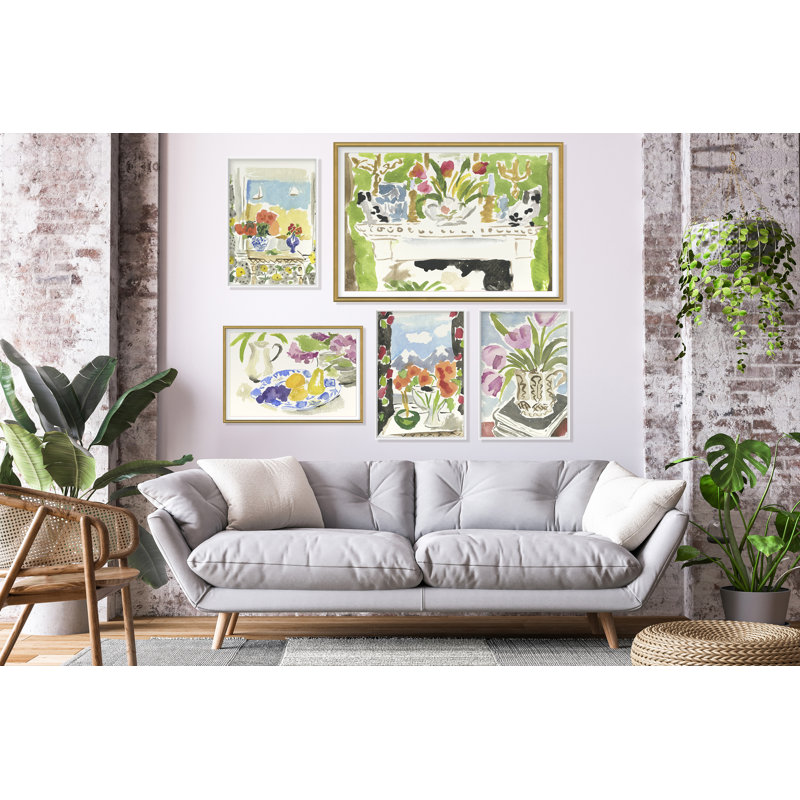 Mantle Print by Dana Gibson, Gold, 25" H x 36" W x 1" D