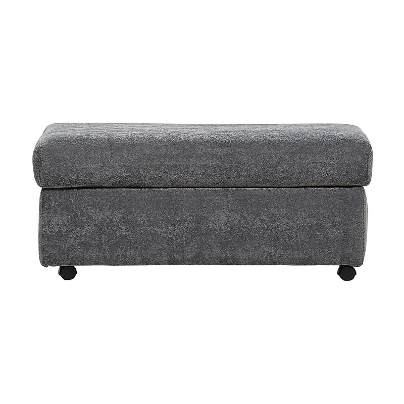 41" Upholstered Rectangular Ottoman - Downy Twilight, Polyester - Downy Twilight