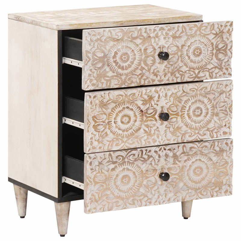 50cm W Solid Wood Bedside Table