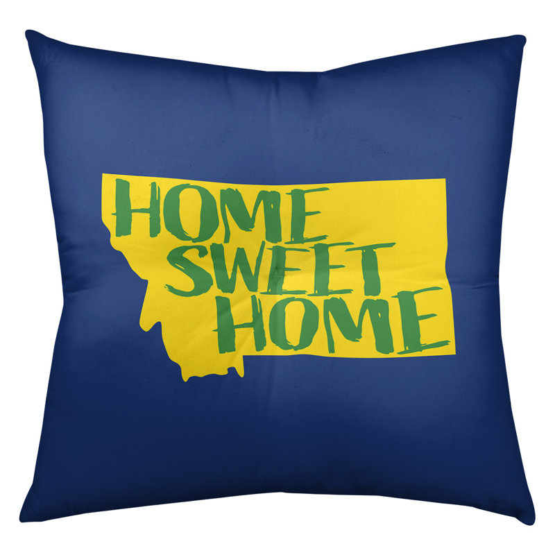 Coussin de sol touffeté home, Bleu marine / jaune / vert, 30 po x 30 po, Montana