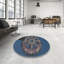 Tapis de surface bleu en acier à motifs-1638516595