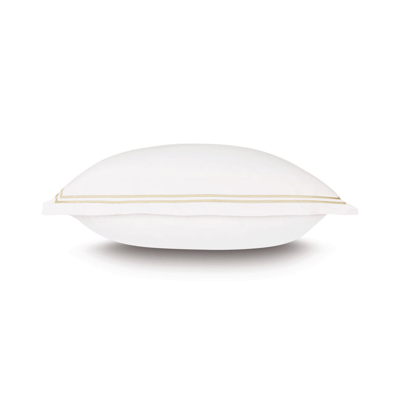 Enzo 100% Cotton Pillow Sham, White/Bisque, Standard