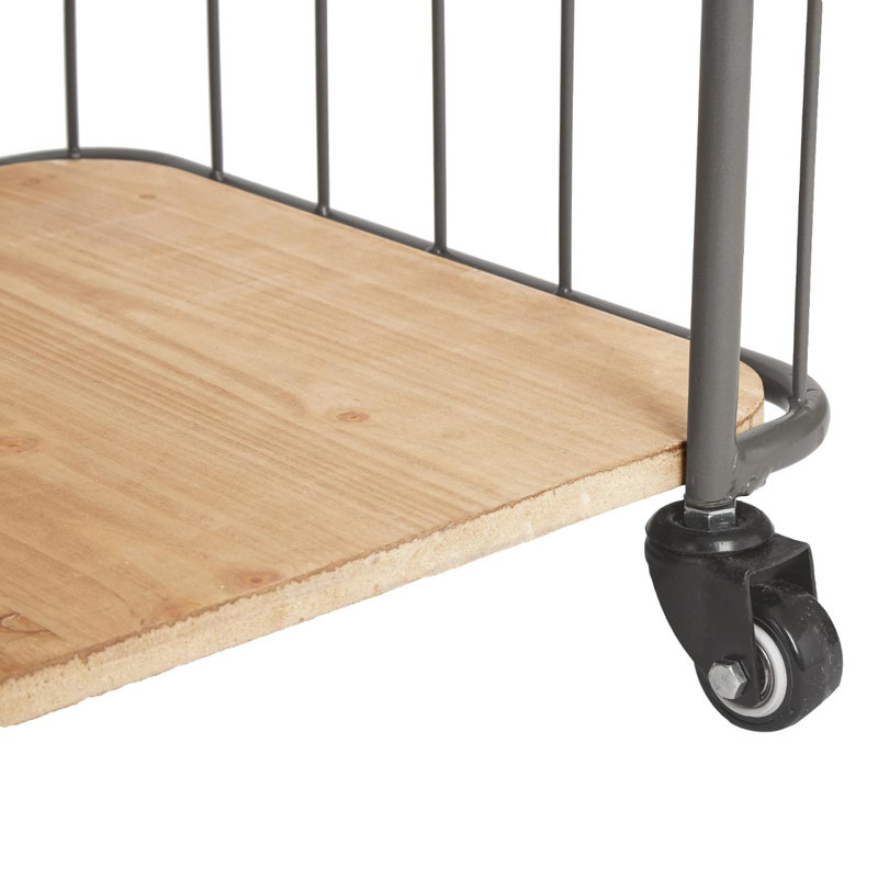 Tennessee 94cm W Metal Shelving Unit with Wheels