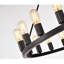 Deleon 47.3" Antique Black Unique Wagon Wheel Chandelier