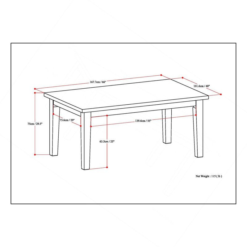 Eastwood Dining Table In Java Brown