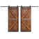 K Series Pine Wood Double Sliding Barn Door with Hardware Kit
