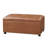 35” Rectangular Faux Leather Storage Ottoman Bench With Casters-1334864975