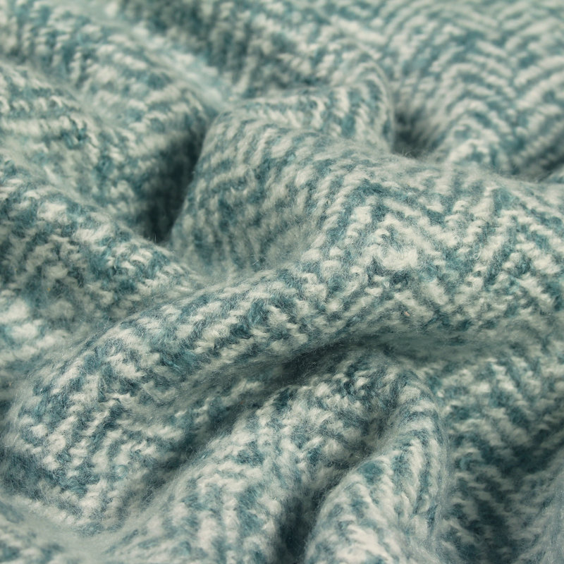 Hand Woven Throw Blanket, Teal