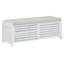 43" Distressed Shutter Storage Bench, Entryway Storage with Storage-1992143309