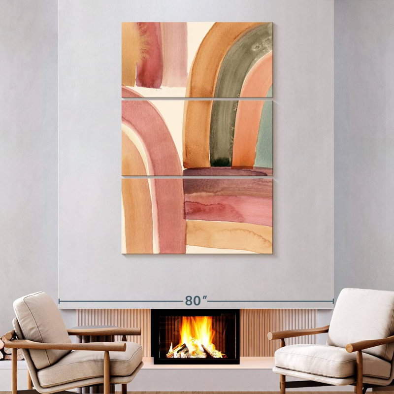 Avery Boho Rainbow Abstract, 74" H x 48" W