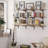 Height Adjustable Wall Shelves, 60'' Long, 10'' Deep Paulownia Wood, 3-Tier Floating Shelf, Black Brackets-1815775242