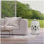 Tabouret tambour en céramique émaillée 10,5 po x 17 po - Table d'appoint intérieure / extérieure - Tabouret de jardin décoratif