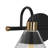 Contemporary Modern Black 2-Light Glass Dimmable Bathroom Vanity Light