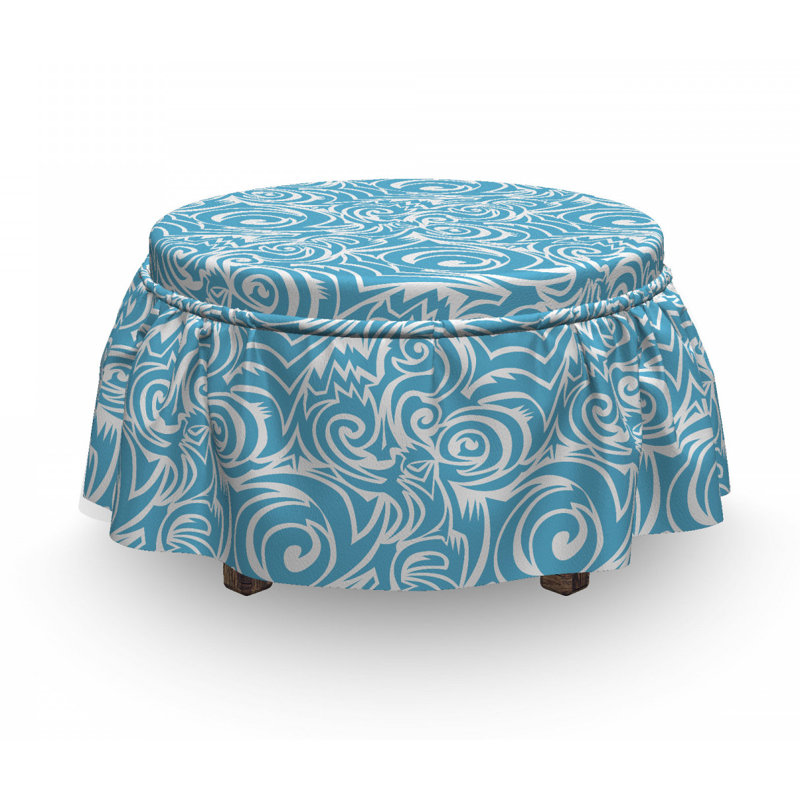 Housse pour repose-pieds balinais tribal