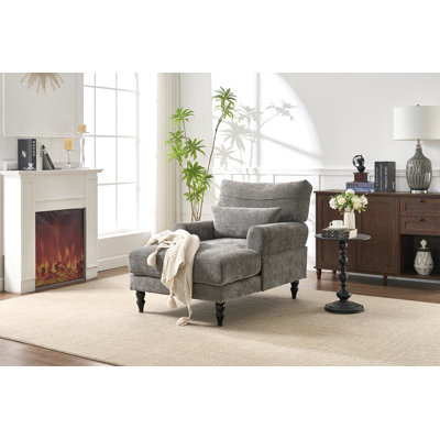 Chaise longue moderne, fauteuil inclinable de loisir intérieur rembourré, canapé-lit pour chambre à coucher, salon, salle d'étude, bureau, gris
