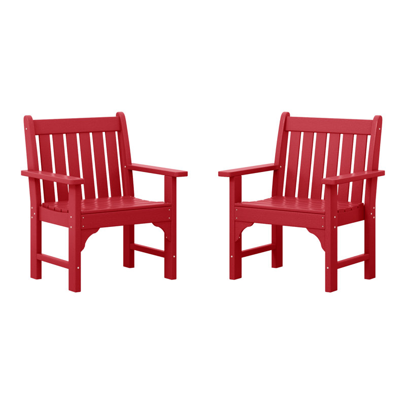 Poly Garden Arm Chair (Set Of 2), Red