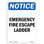 Emergency Fire Escape Ladder Sign