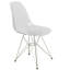 Ensemble de salle à manger 5 pièces avec table ronde de 35 po Leisuremod et 4 chaises d'appoint en plastique ABS-104807874