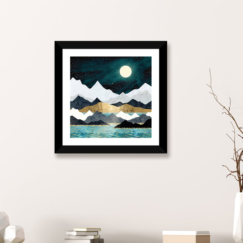 « ocean stars » par spacefrog designs-print, H 16 po x l 16 po x P 1 po, Papier avec cadre noir