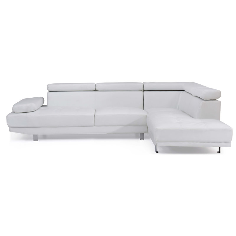 Canapés modulaires Riveredge (sans repose-pieds), Simili cuir blanc