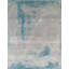 Élégant tapis abstrait en laine noué à la main gris / turquoise-415611214