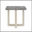 Ensemble de tables basses 3 pièces Luno, table basse et deux tables de bout, faux béton et blanc Luno-597834813-597834817