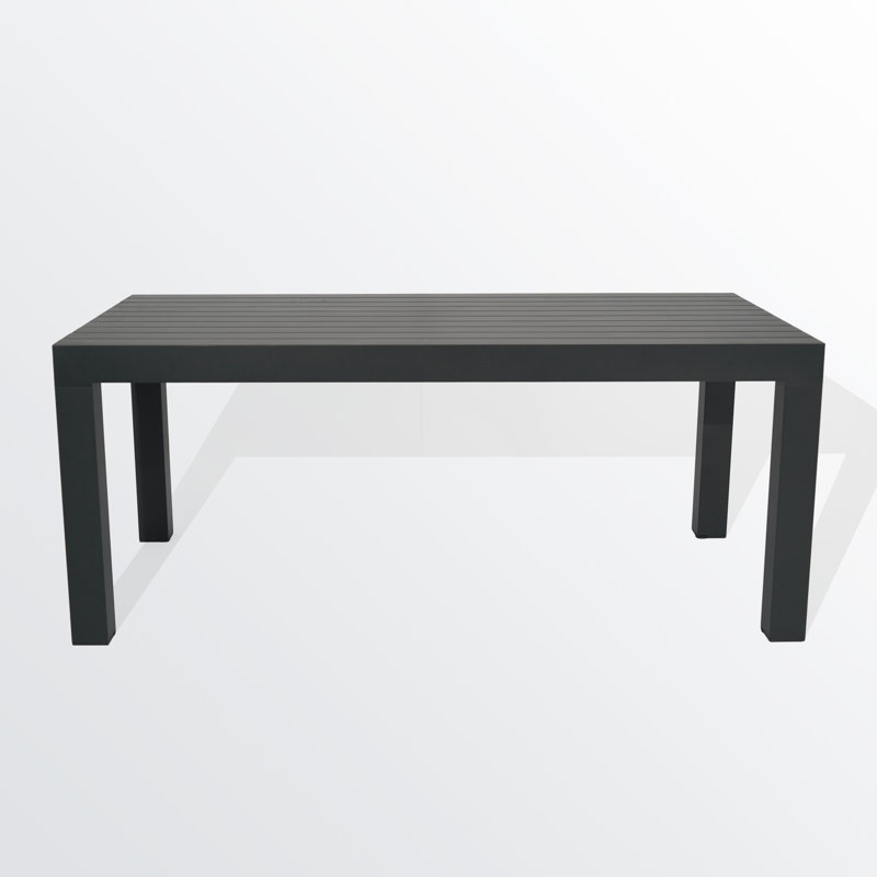 Gusman 71.7" Aluminum Outdoor Patio Dining Table