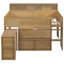 Lit mezzanine double avec bureau, lumière DEL et tablettes de rangement, lit mezzanine en bois-1594685726