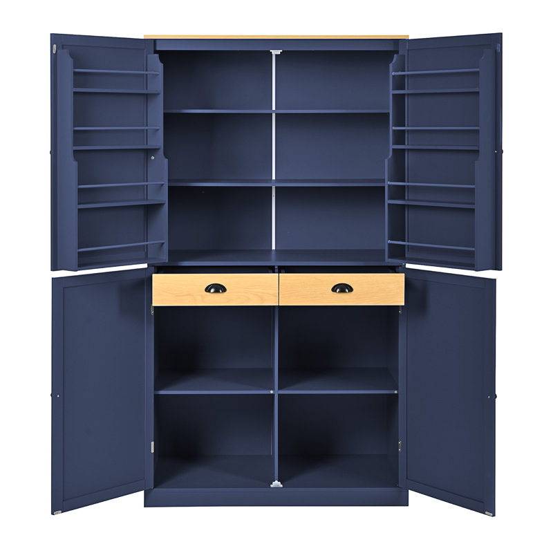 [Vidéo d'assemblage fournie] Armoire de rangement surdimensionnée de 40,2 po x 20 po x 71,3 po pour garde-manger grande capacité avec 2 tiroirs