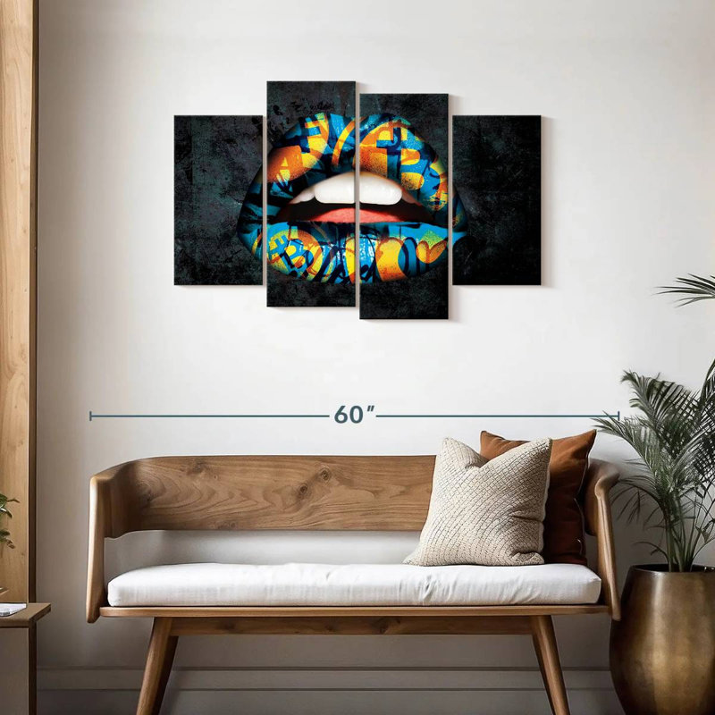 Shuttleworth Bitcoin Lips, 27" H x 43" W