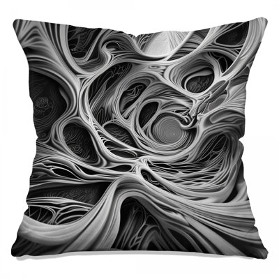 Intricate Abstract Swirls Double Sided Throw Pillows