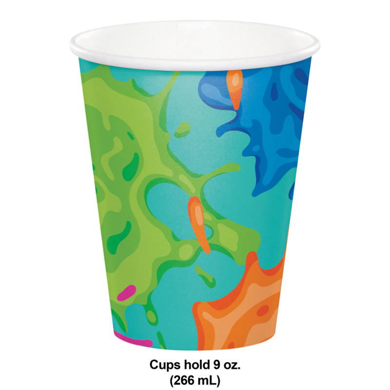 Éclaboussures de peinture, 9 oz tasses, 24 ct.