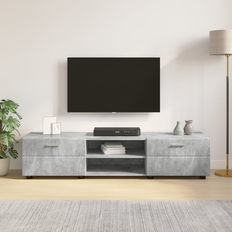Unfinished TV Stand for TVs up to 65", Concrete Grey