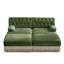 Causeuse avec 2 repose-pieds (vert)