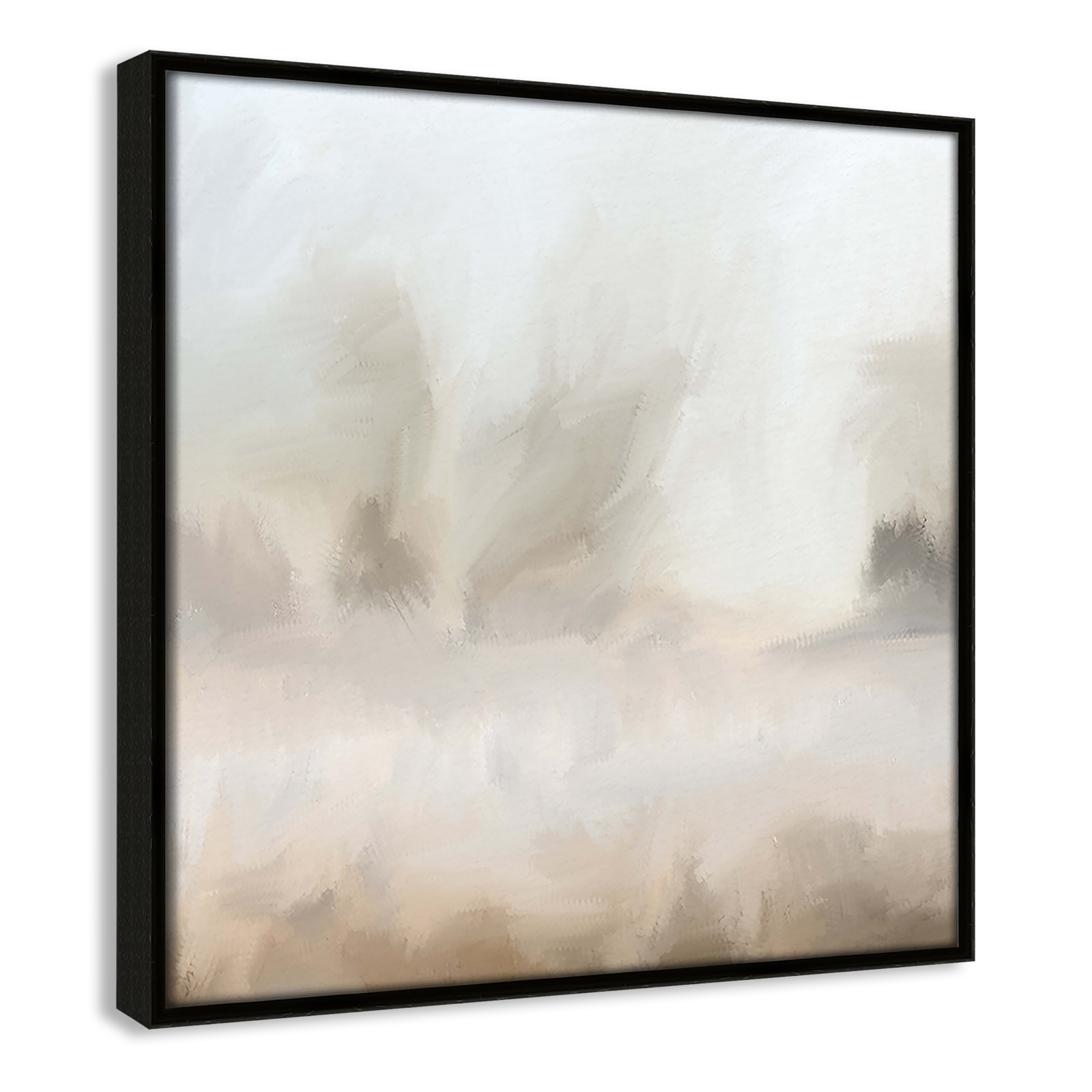 Mirage - Floater Frame Canvas, 13.5" W x 13.5" H, Espresso