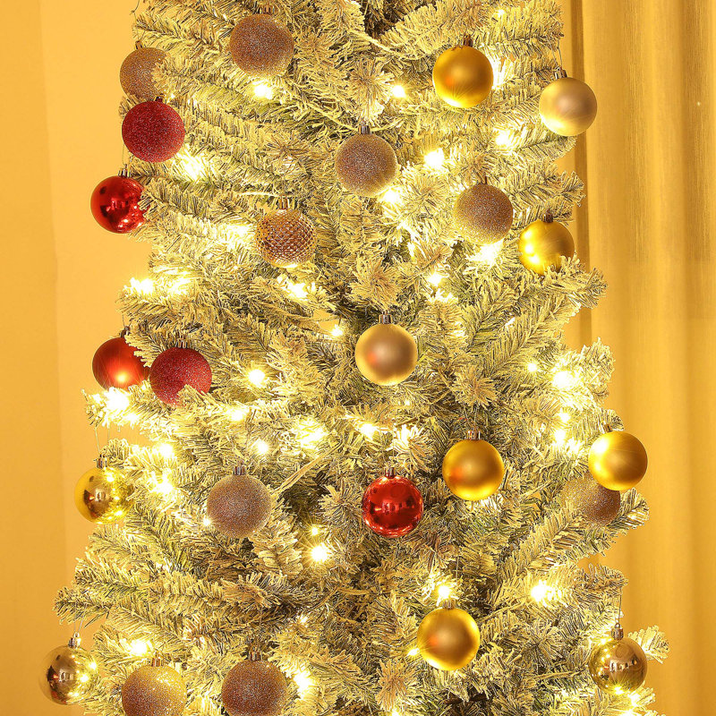 Arbre de Noël avec lumières DEL bicolores HOMcom 9 pi, H 9 pi