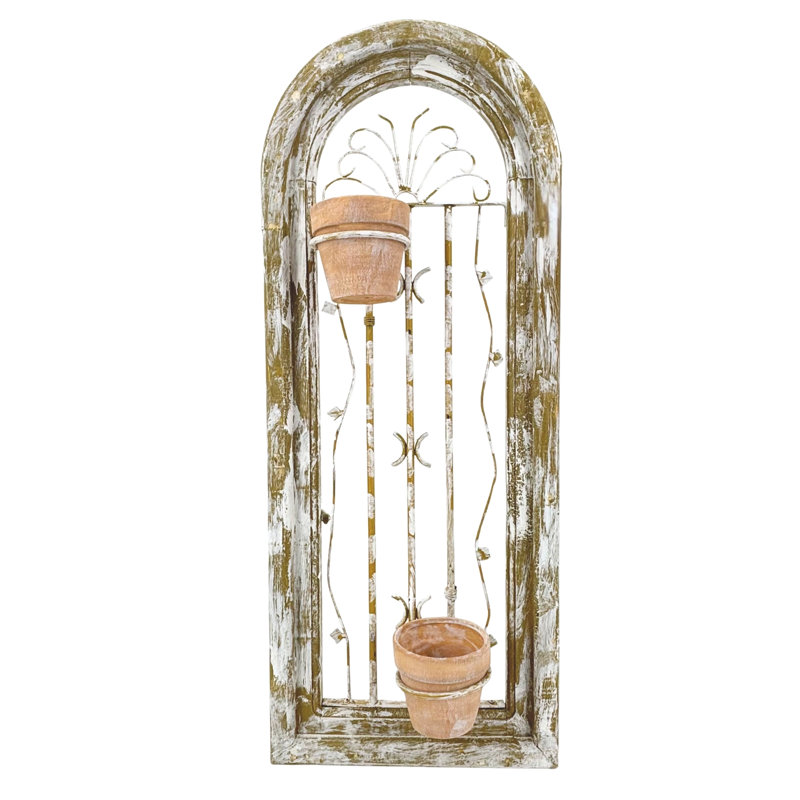 Pot à fleurs suspendu Rustic, Beige patiné