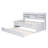 Twin Size Wooden Captain Bed With Built-In Bookshelves,Three Storage Drawers And Trundle-1147161082-1147161080