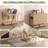 Folding Dining Table with Lockable Wheels & Storage (One Table)-887007974-993208918