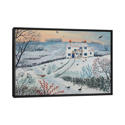 «Cottage by Winter Common», impression sur toile